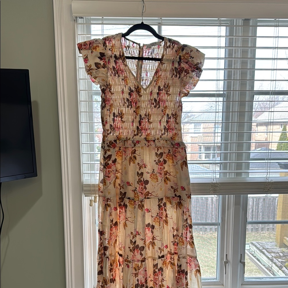 Sea New York Floral Maxi Dress - Cream and Pink